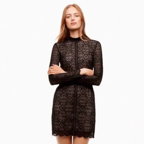 Aritzia | Dresses | Aritzia Wilfred Janvry Black Lace Nude Dress Size |  Poshmark